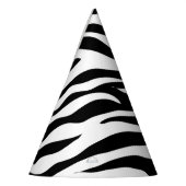 Zwarte zwarte zebra print safari verjaardagsfeestj feesthoedjes (Links)