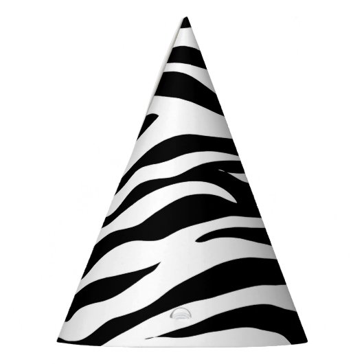 Zwarte zwarte zebra print safari verjaardagsfeestj feesthoedjes (Links)