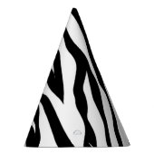 Zwarte zwarte zebra print safari verjaardagsfeestj feesthoedjes (Rechts)