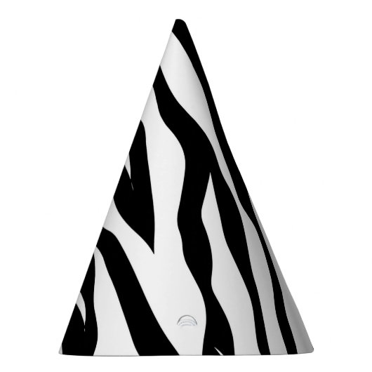 Zwarte zwarte zebra print safari verjaardagsfeestj feesthoedjes (Rechts)