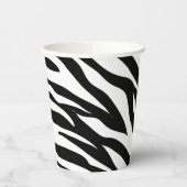 Zwarte zwarte zebra print safari verjaardagsfeestj papieren bekers (Links)