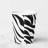 Zwarte zwarte zebra print safari verjaardagsfeestj papieren bekers (Rechts)