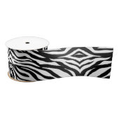 Zwarte zwarte zebra print safari verjaardagsfeestj satijnen lint (Spoel)