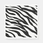 Zwarte zwarte zebra print safari verjaardagsfeestj servet (Voorkant)