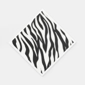 Zwarte zwarte zebra print safari verjaardagsfeestj servet (Hoek)