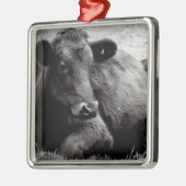 Zwarte Zwarte Zeekabeljauw Metalen Ornament (Links)