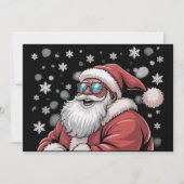 Zwarte zwarte zwarte Afro-Amerikaanse Kerstman Feestdagenkaart (Voorkant)
