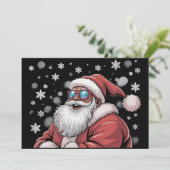 Zwarte zwarte zwarte Afro-Amerikaanse Kerstman Feestdagenkaart (Staand voorkant)