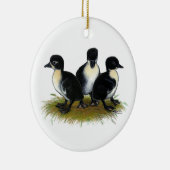 Zwarte Zweedse Eendjes Keramisch Ornament (Rechts)