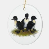 Zwarte Zweedse Eendjes Keramisch Ornament (Links)