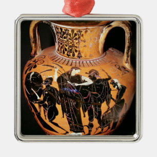 Zwarte zwelling metalen ornament