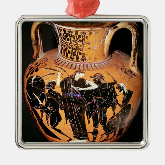 Zwarte zwelling metalen ornament (Voorkant)