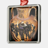 Zwarte zwelling metalen ornament (Links)