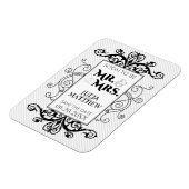 Zwarte  zwembroeken bewaren de datum van huwelijk magneet (Linkerzijde)