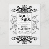 Zwarte  zwembroeken die de datum opslaan aankondigingskaart (Voorkant)