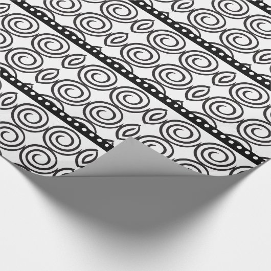 Zwarte Zwemmen en Stripes Cadeaupapier (Hoek)