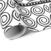 Zwarte Zwemmen en Stripes Cadeaupapier (Rol Hoek)