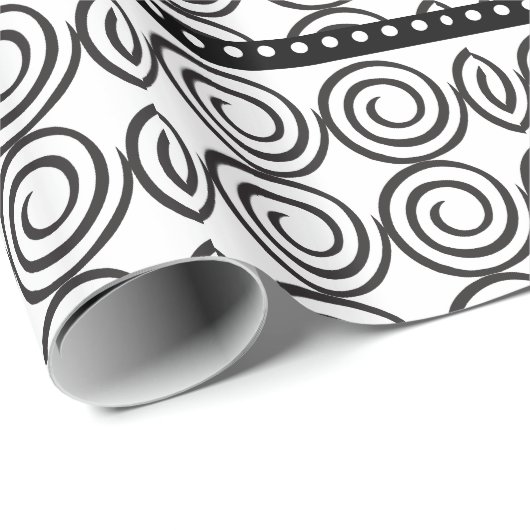 Zwarte Zwemmen en Stripes Cadeaupapier (Rol Hoek)