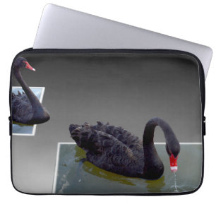 Zwarte zwemmen in vijvers 13-inch laptophoes laptop sleeve