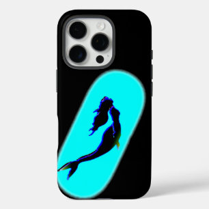 zwarte zwemmermaid iPhone 16 pro hoesje
