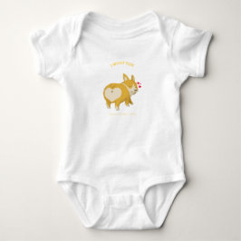 ZwarteAchtergrond Corgi HondCartoon Valentijn Romper
