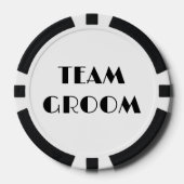 Zwarteam Bruidegom Bachelorfeest Poker Chips (Voorkant)