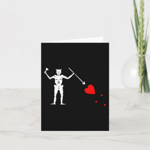 Zwartebaard Piraat Vlag Jolly Roger Skelet Hallowe Kaart