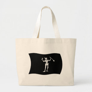 Zwartebaard Vlag Boodschappentas Grote Tote Bag