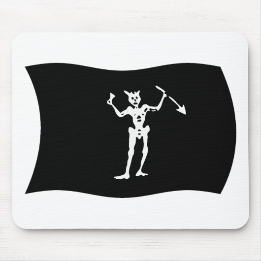 Zwartebaard Vlag Muismat (Voorkant)