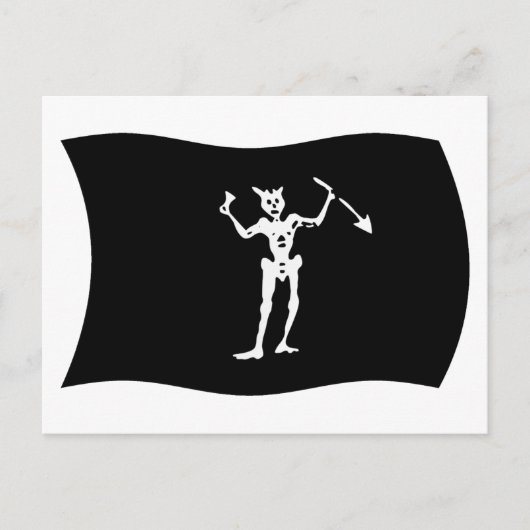 Zwartebaard Vlag Postkaart (Voorkant)