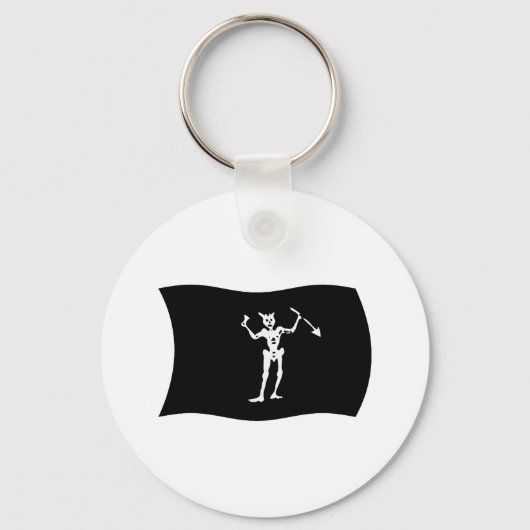 Zwartebaard Vlag Sleutelhanger (Voorkant)