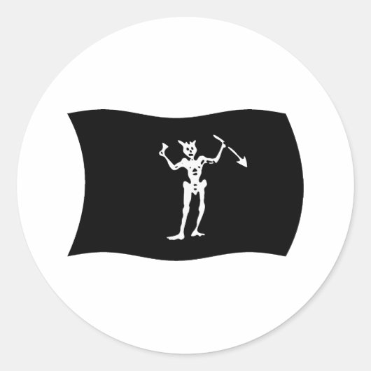 Zwartebaard Vlag Sticker (Voorkant)