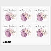 Zwartebesjam-etiket met de naam van de jam vierkante sticker (Vel)