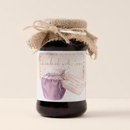 Zwartebessenjam-etiket Zelfgemaakt met Liefde Naam Vierkante Sticker