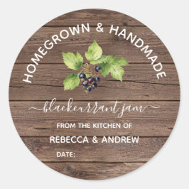 Zwartebessenjam uit eigen tuin & handgemaakt Barnw Ronde Sticker