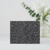 Zwartegrind glitter briefkaart (Staand voorkant)