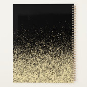 Zwartegroud Glitter Meisjes Monogram Planner (Achterkant)