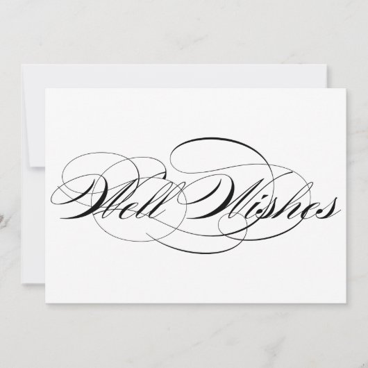 Zwartek Elegante Script Wensen Huwelijksbord Kaart (Voorkant)