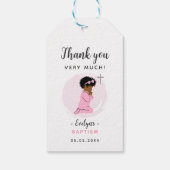 Zwartekind Doop Bedankje Tag met Kruis Cadeaulabel (Achterkant)
