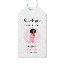 Zwartekind doop dank je tag met kruis