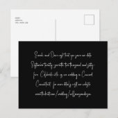 Zwartekleurige moderne scripttekst Sla onze datum Briefkaart (Voorkant / Achterkant)