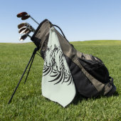 Zwartekoppen op Groen Golfhanddoek (Groen)