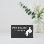 Zwarteleer | Haarlogo Visitekaartje (Staand voorkant)