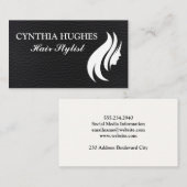 Zwarteleer | Haarlogo Visitekaartje (Voorkant / Achterkant)