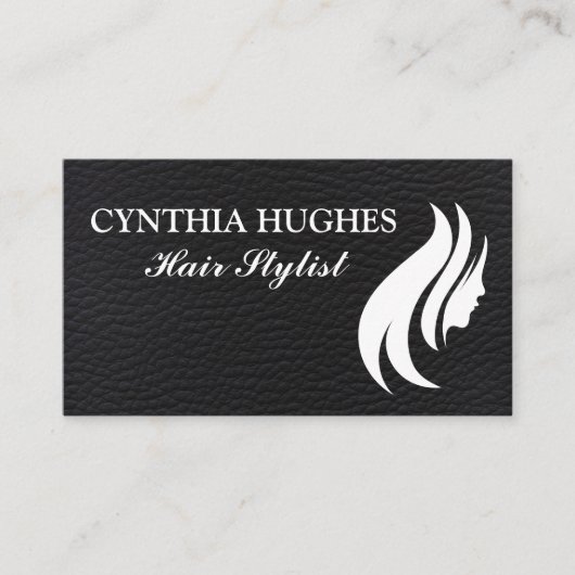 Zwarteleer | Haarlogo Visitekaartje (Voorkant)