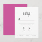 Zwarteletter RSVP Kaartje (Voorkant / Achterkant)