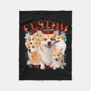 Zwartemarkt Vintage Huisdieren Honden Kat Grappig  Fleece Deken