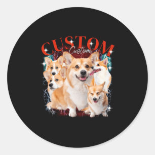 Zwartemarkt Vintage Huisdieren Honden Kat Grappig Ronde Sticker