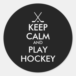Zwarten houden kalm en spelen hockeystickers ronde sticker