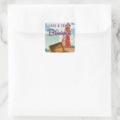 Zwartepool vintage reisposter vierkante sticker (Tas)